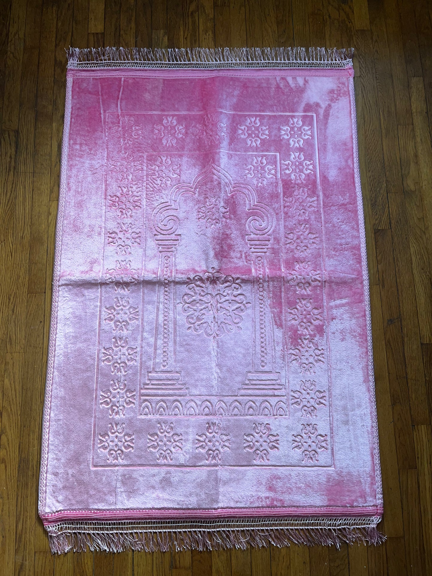 Tapis de prière rose