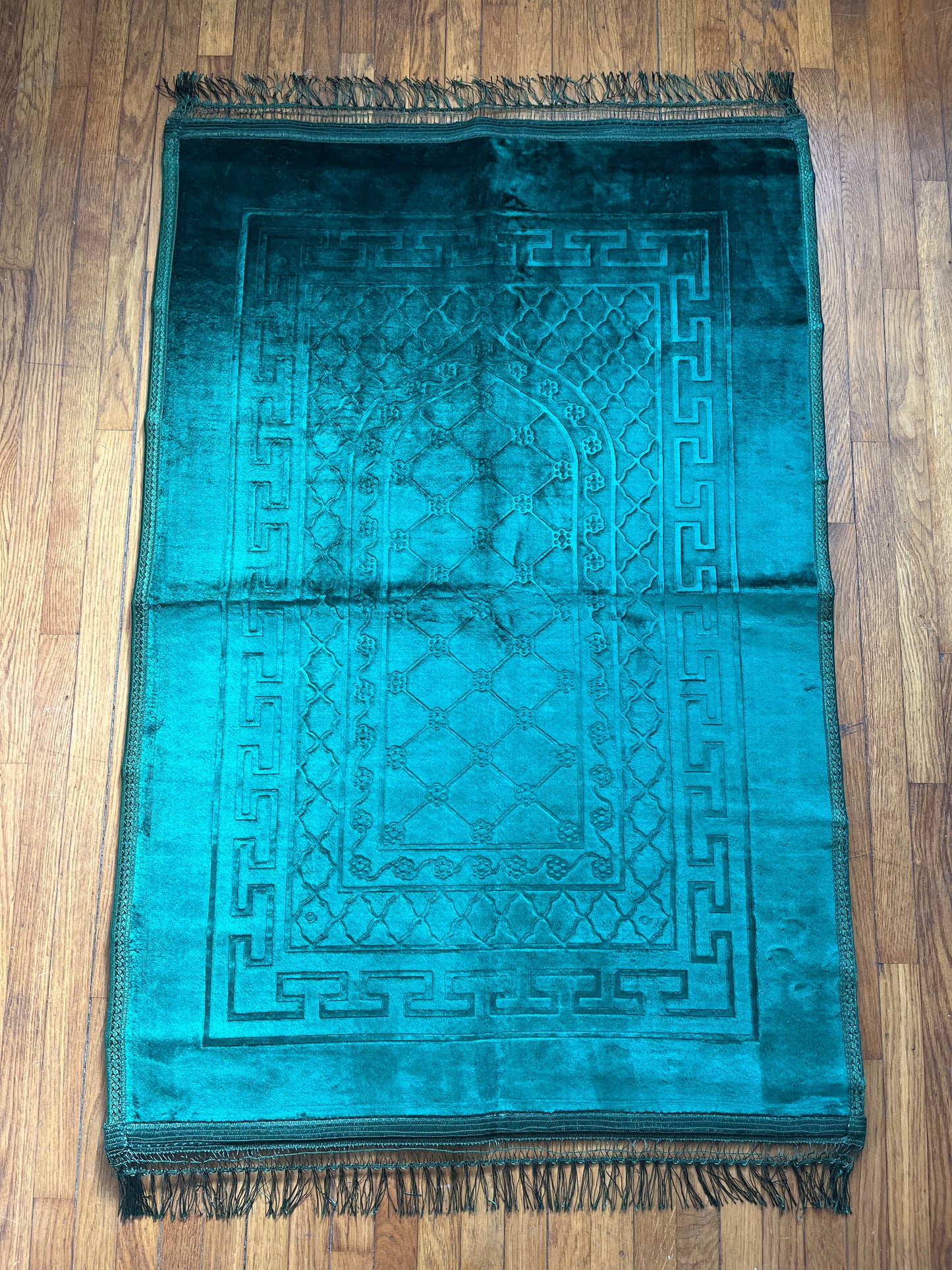 Tapis de prière vert