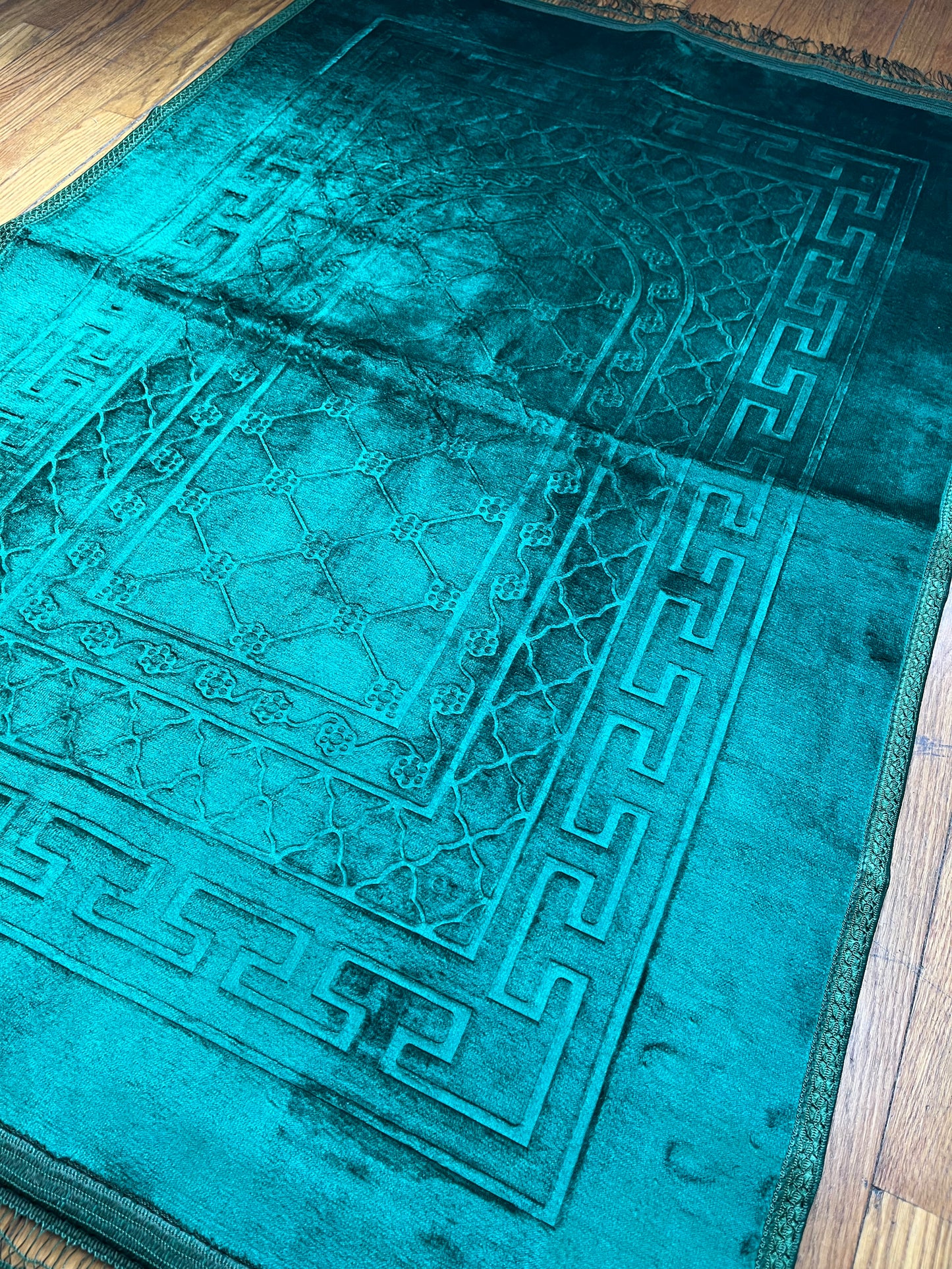 Tapis de prière vert