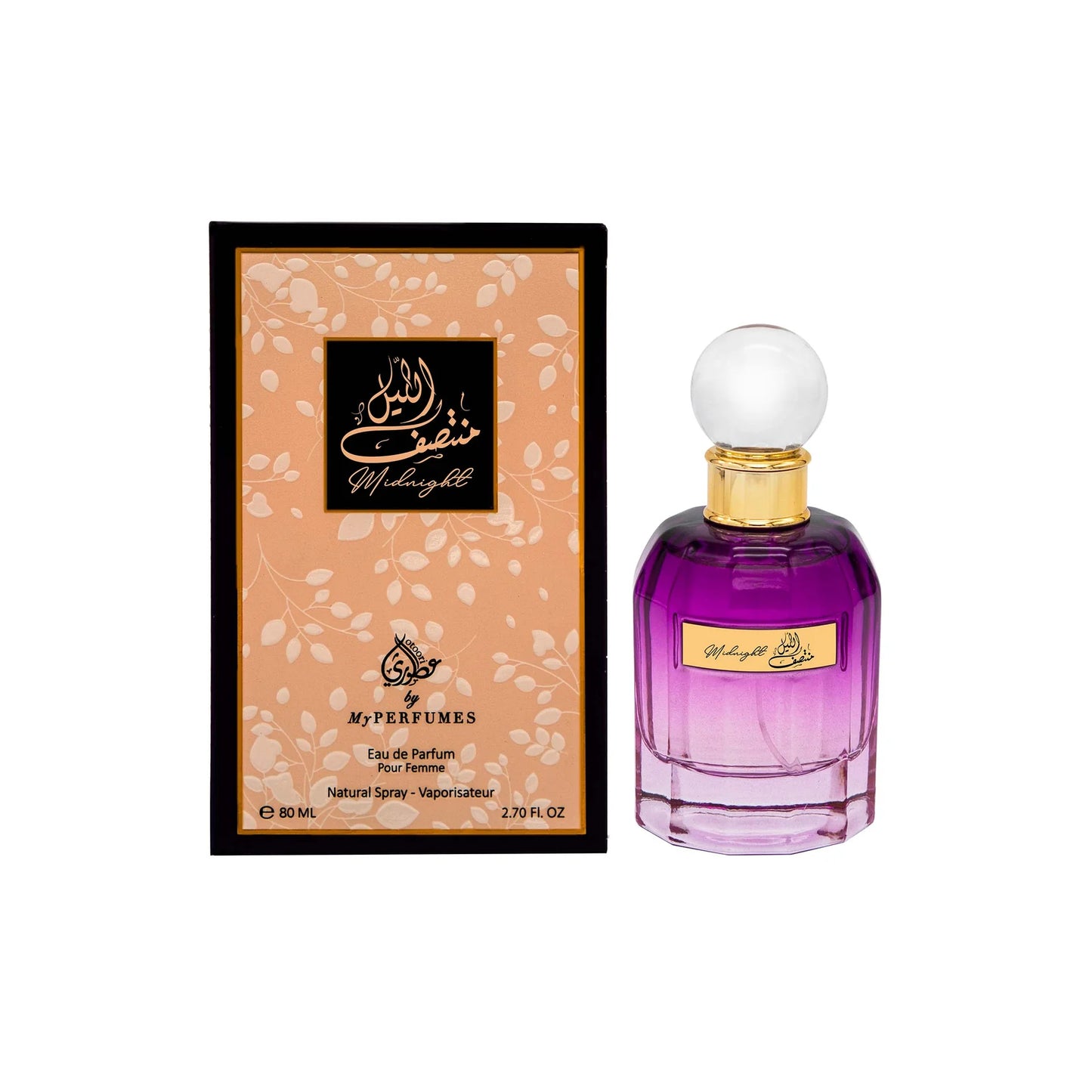 Midnight by My Perfumes Eau de Parfum 80ml | Parfum Floral et Sensuel pour Femme