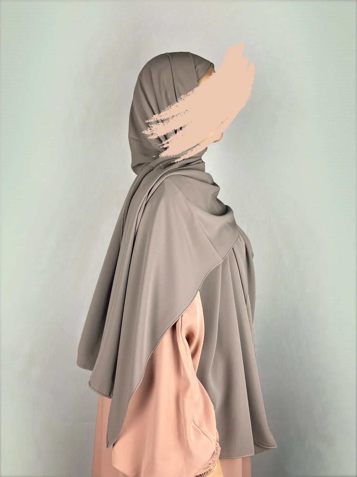 Hijab soie de Médine taupe - Ayattboutique