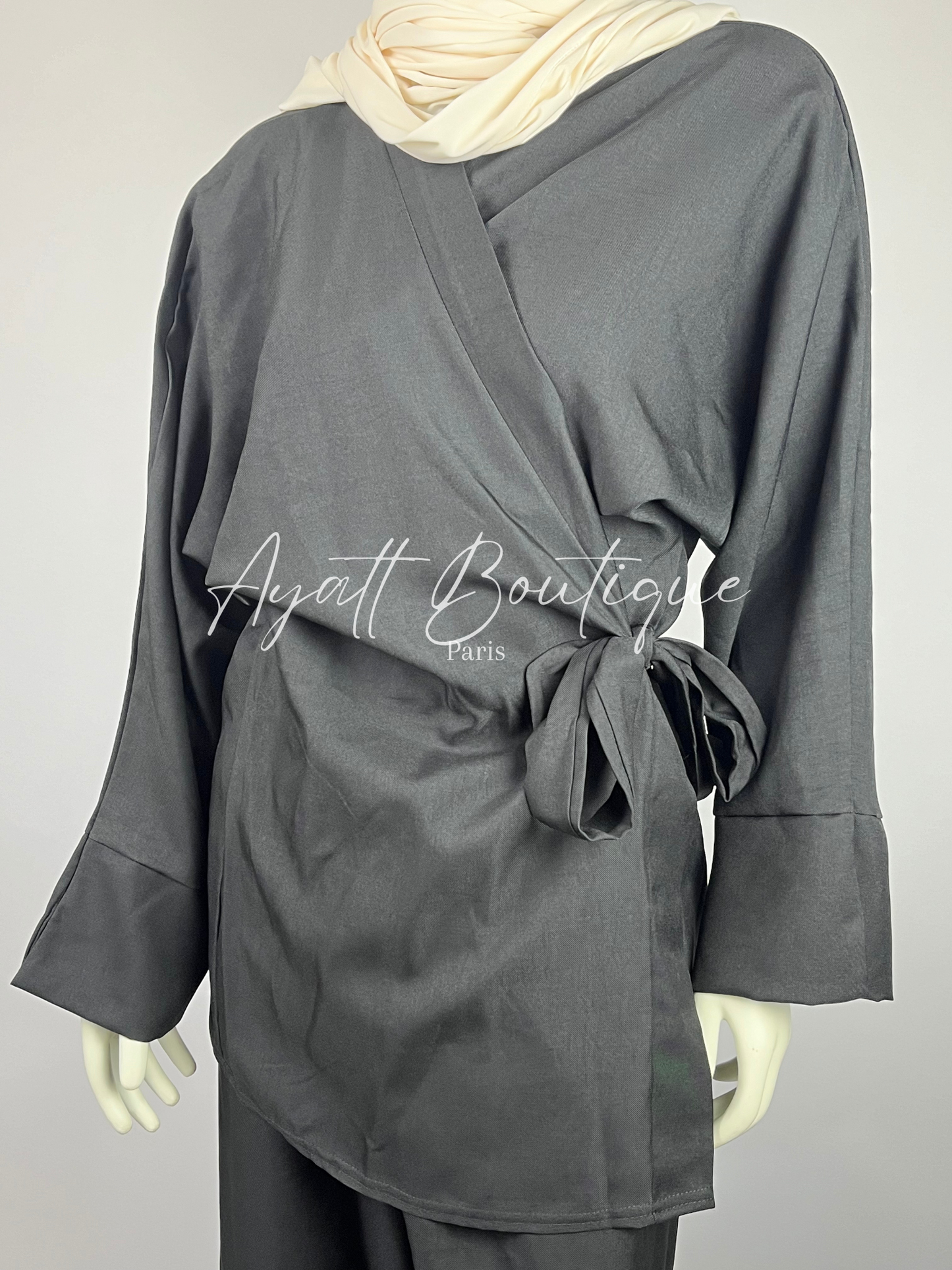 ABAYA 2 PIECES NAWEL NOIR (PANTALON)