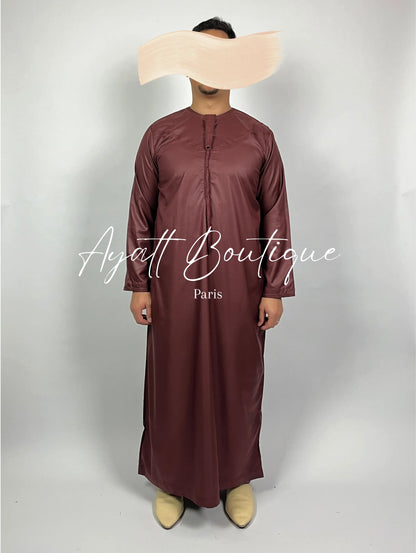 QAMIS KARIM BORDEAUX (AVEC PANTALON) Ayattboutique