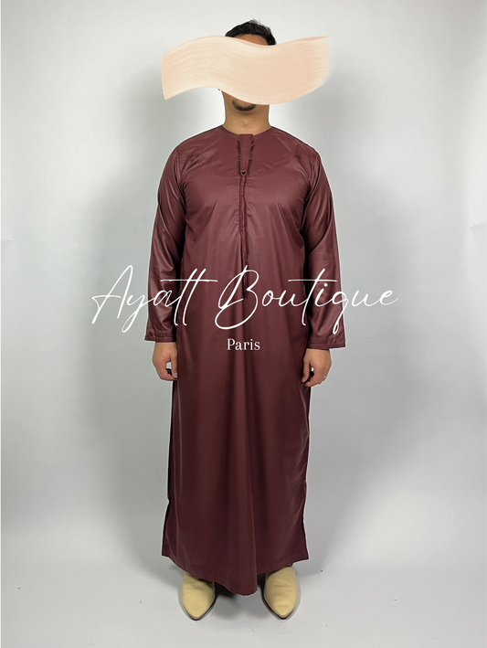 QAMIS KARIM BORDEAUX (AVEC PANTALON)