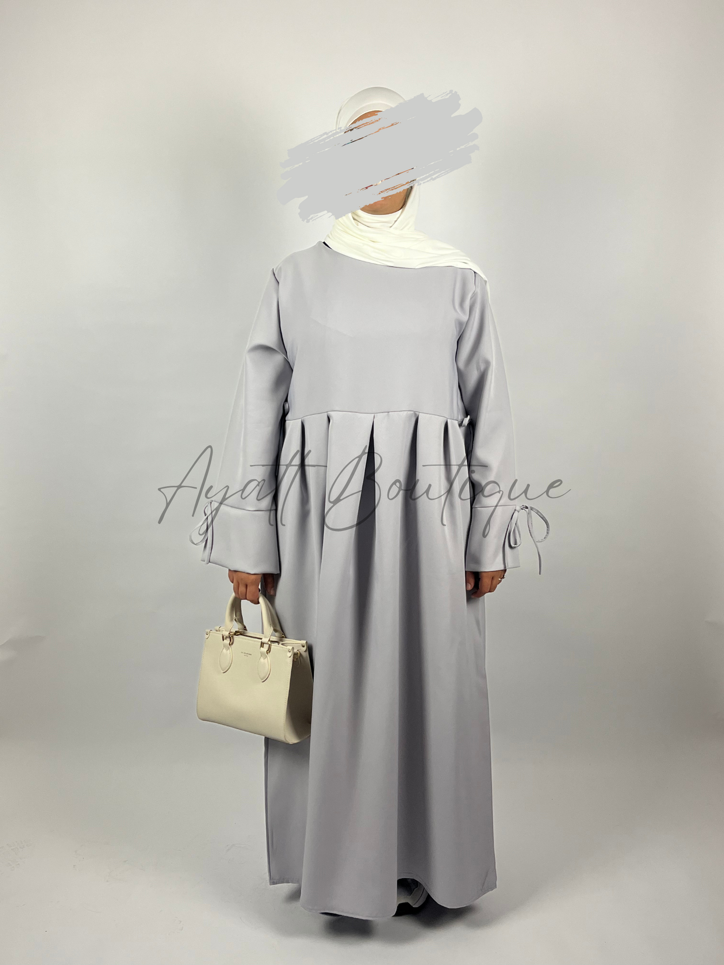 ABAYA GRISE 1 PIECE FATIMA