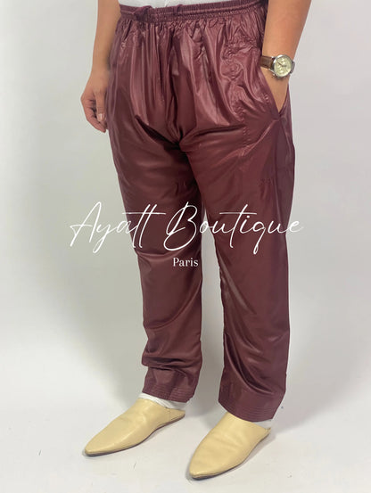 QAMIS KARIM BORDEAUX (AVEC PANTALON) Ayattboutique