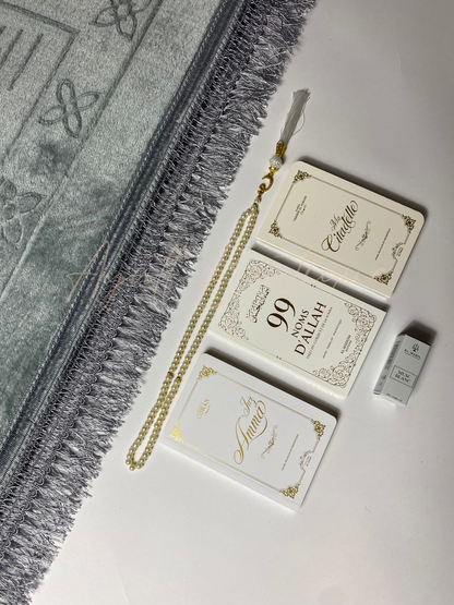 COFFRET KHADIJA GRIS-BLANC Ayattboutique