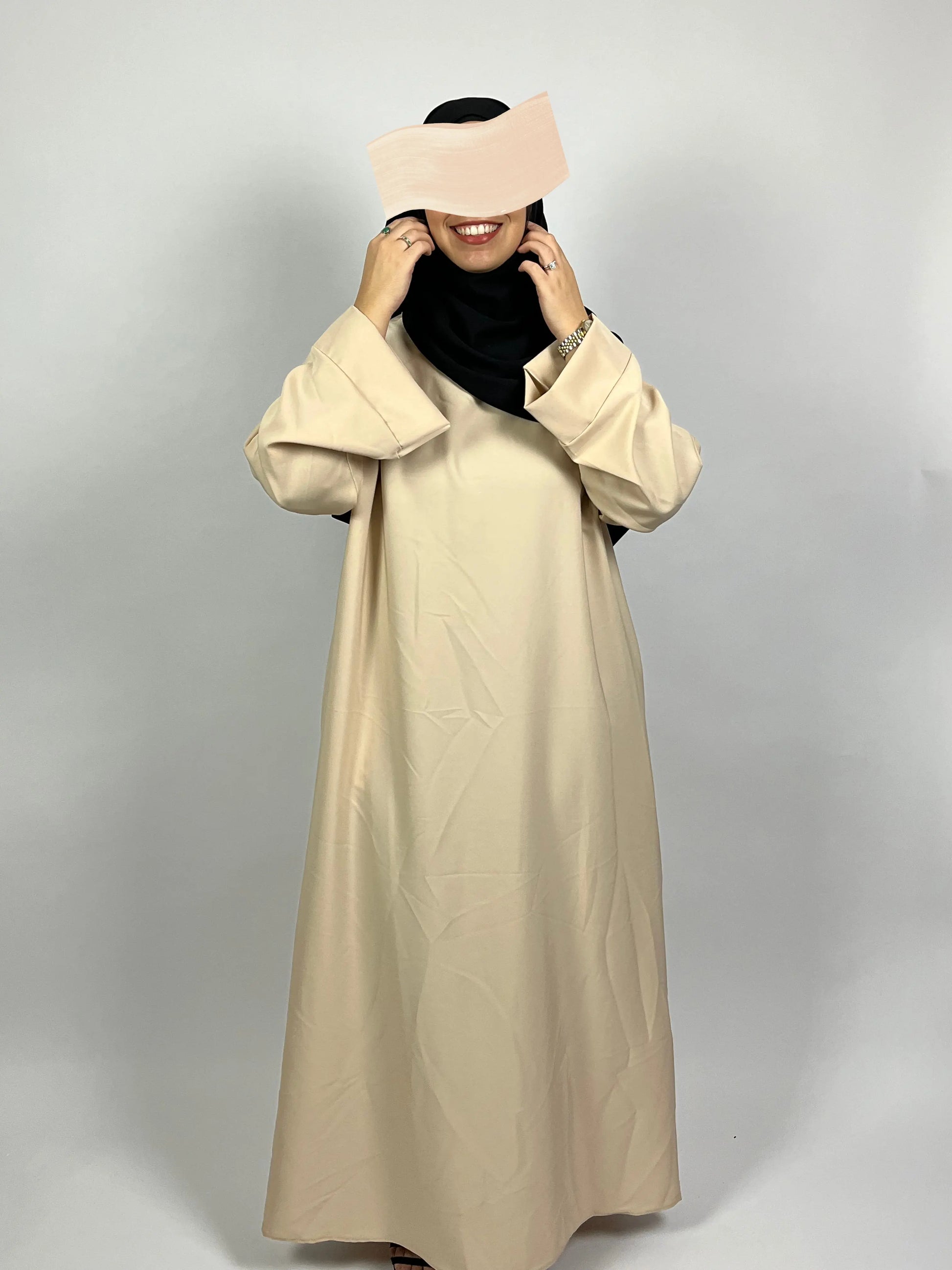 ABAYA NADIA BLANC CASSE Ayattboutique