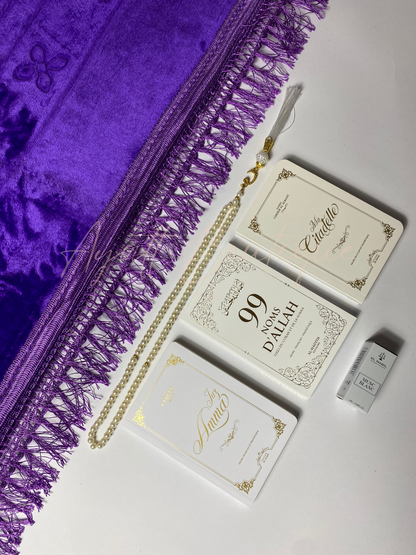 COFFRET KHADIJA VIOLET-BLANC