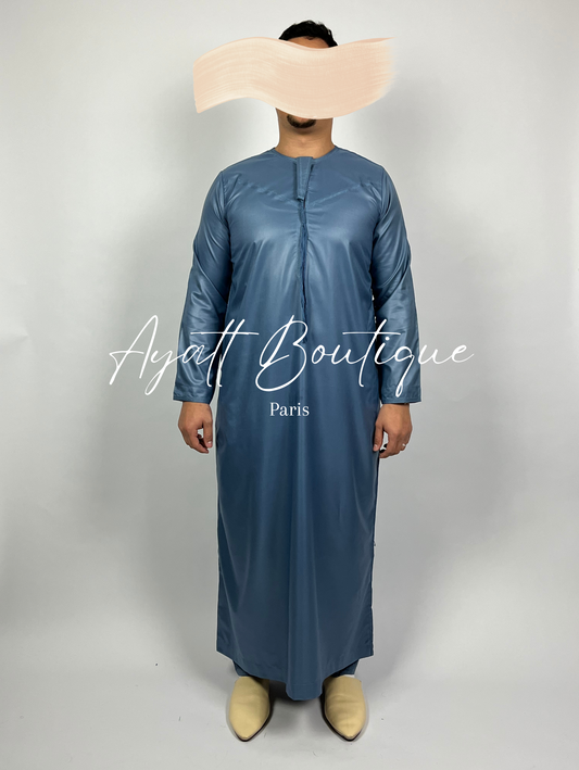 QAMIS KARIM BLEU (AVEC PANTALON)