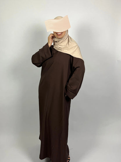 ABAYA NADIA MARRON Ayattboutique