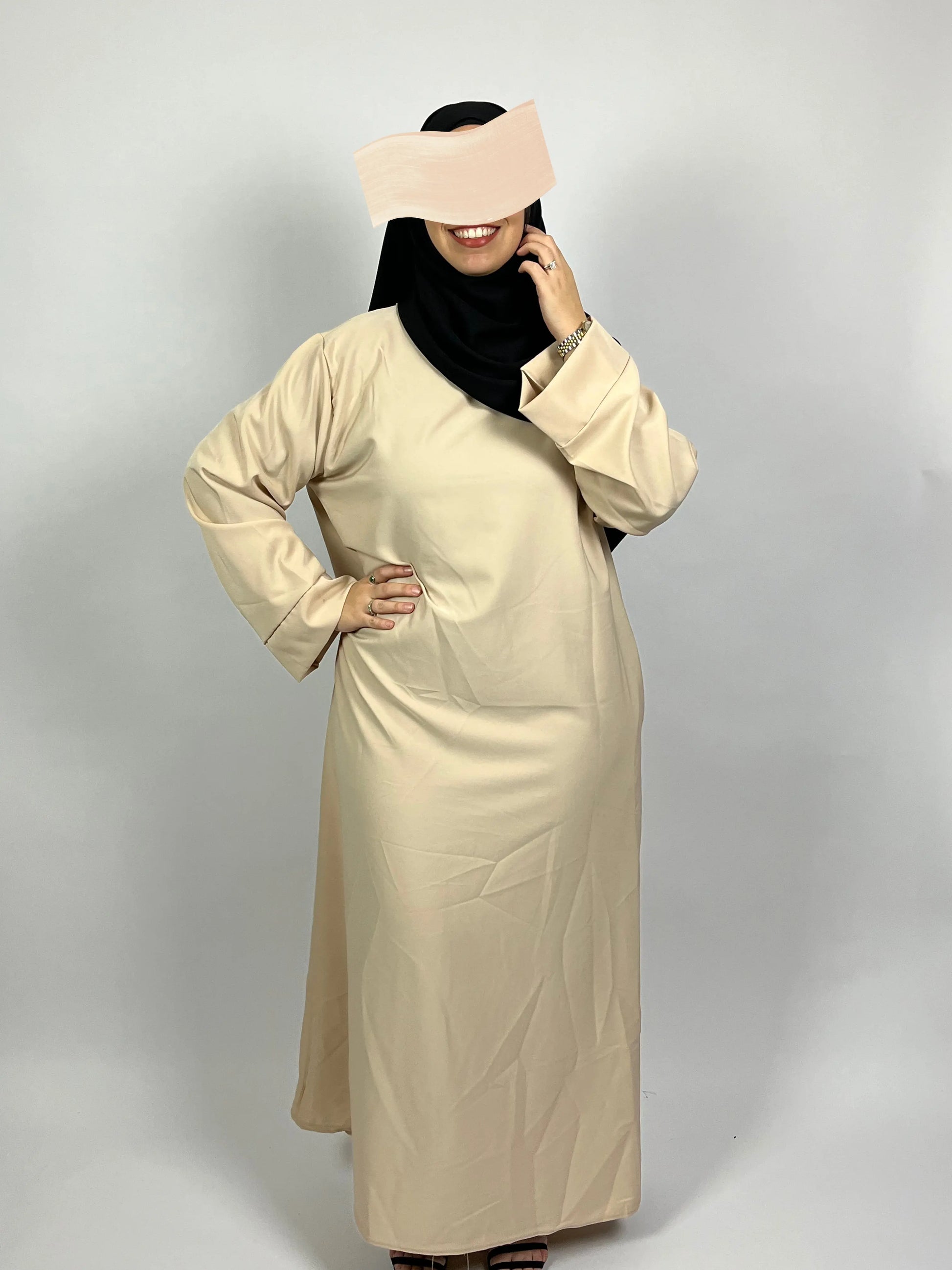 ABAYA NADIA BLANC CASSE Ayattboutique