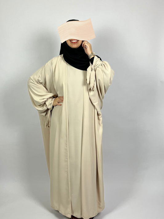 ABAYA 2 PIÈCES NAÏLA BEIGE