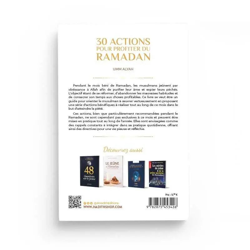 Actions Spirituelles Ramadan - Guide Pratique Ramadan - Ayattboutique