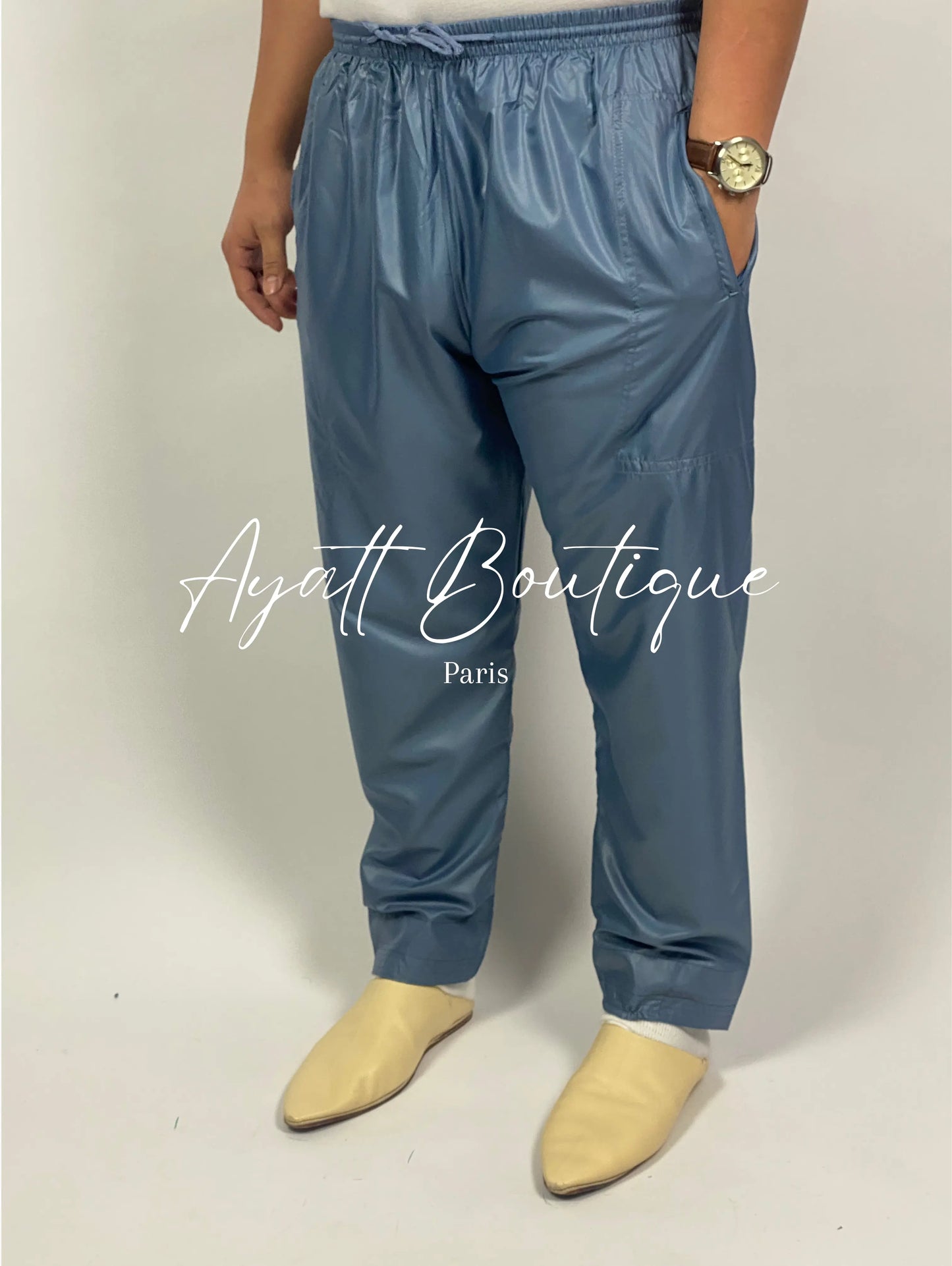 QAMIS KARIM BLEU (AVEC PANTALON) Ayattboutique