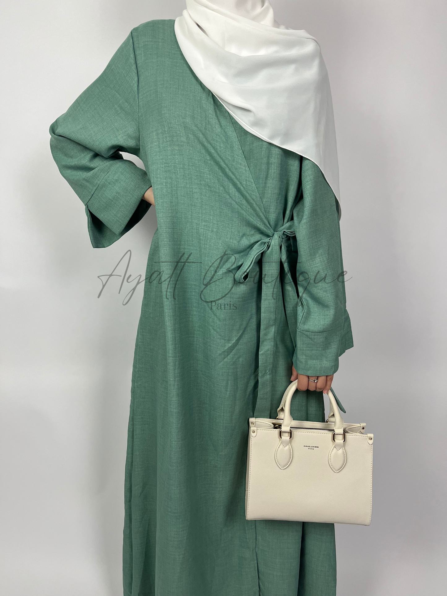 ABAYA JOULIA VERT D'EAU Ayattboutique