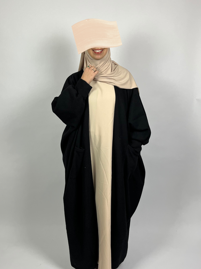 Abaya gilet Leïla noir