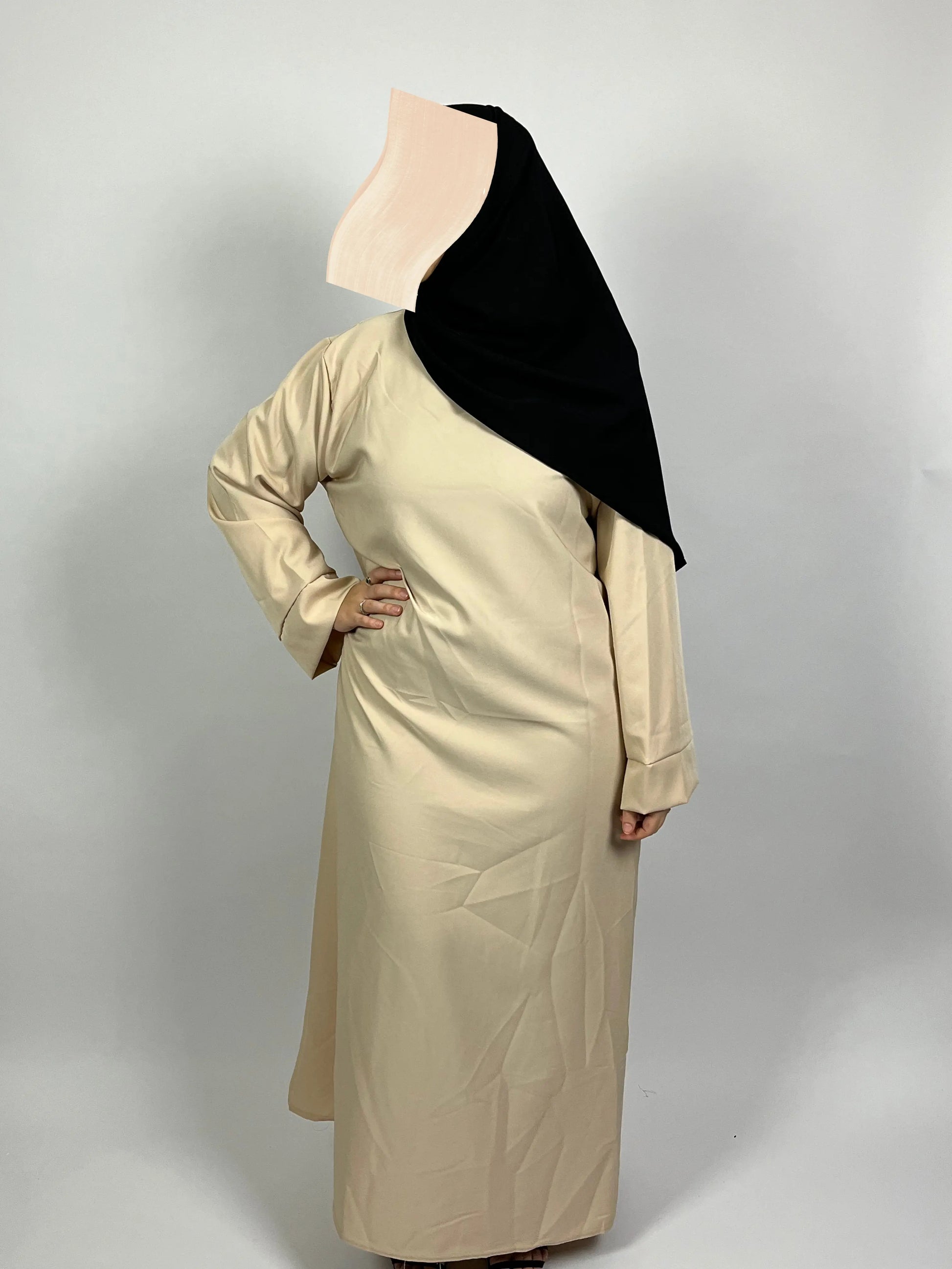 ABAYA NADIA BLANC CASSE Ayattboutique