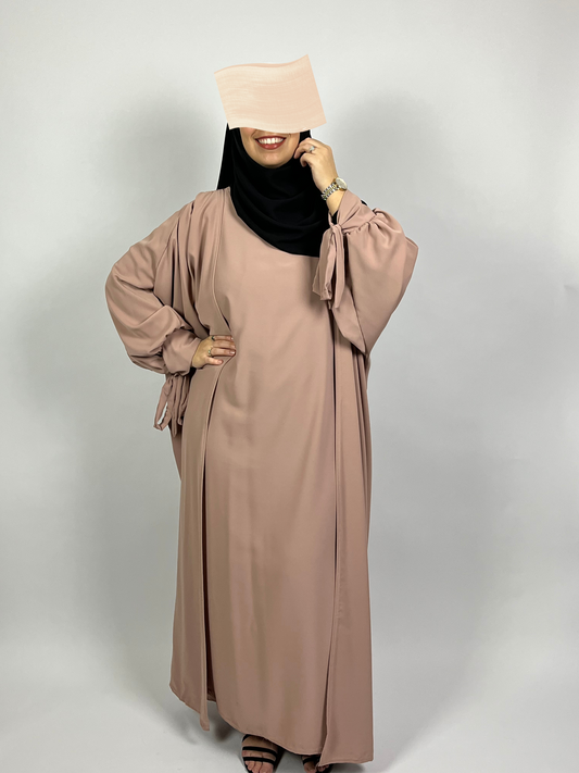 ABAYA 2 PIÈCES NAÏLA SABLE