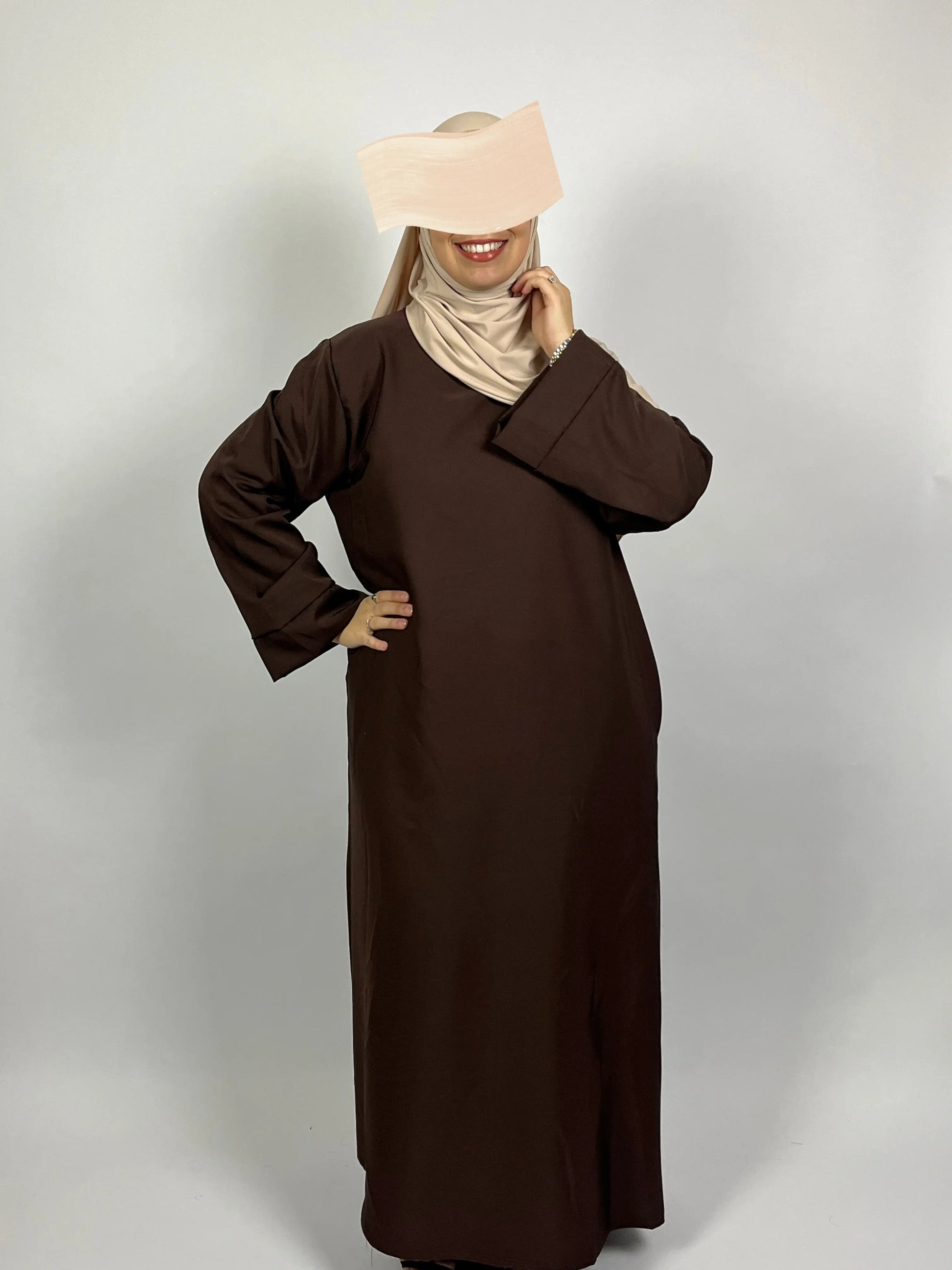 ABAYA NADIA MARRON Ayattboutique