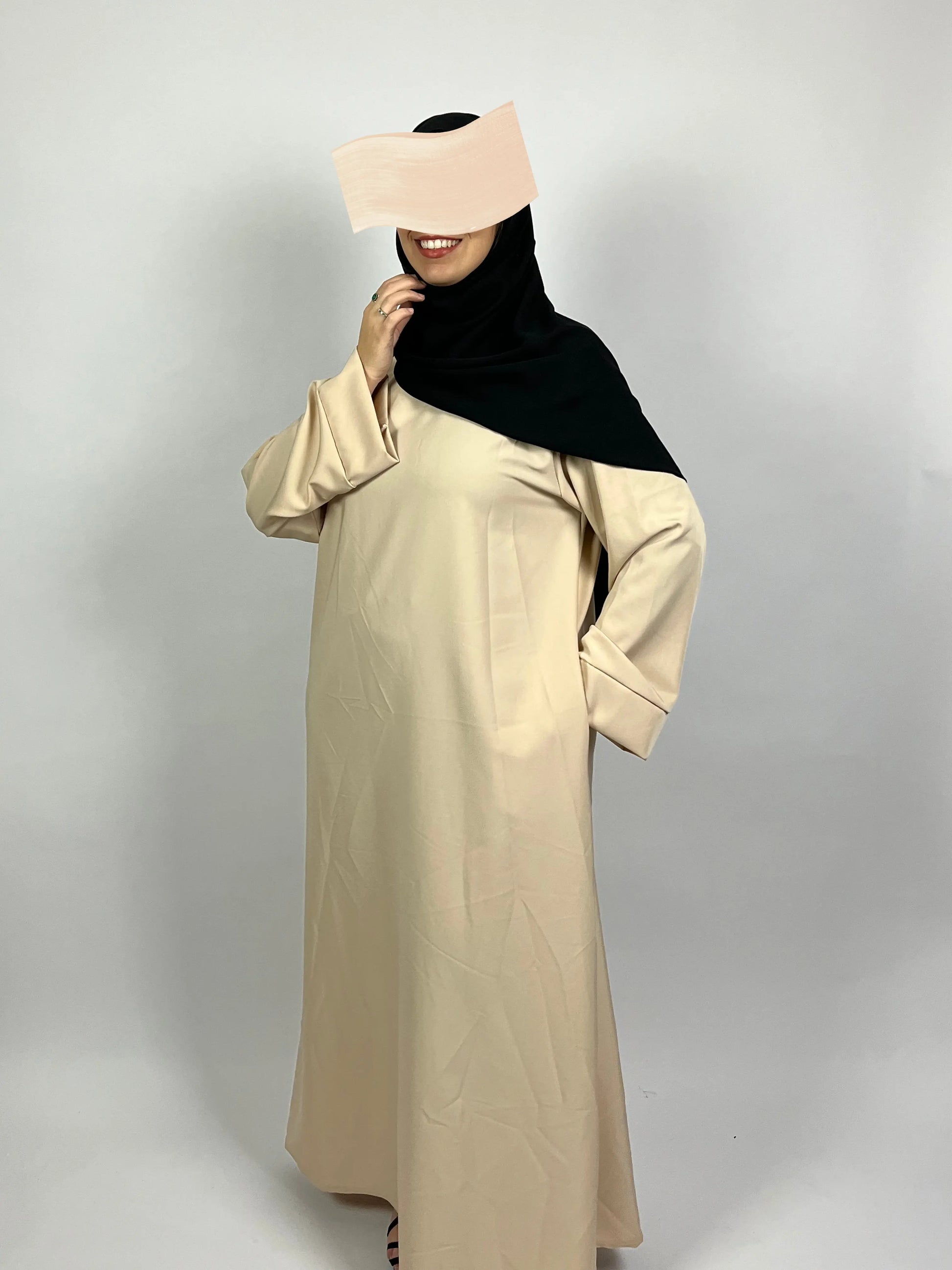 ABAYA NADIA BLANC CASSE Ayattboutique