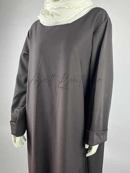 ABAYA MERIEM MARRON Ayattboutique