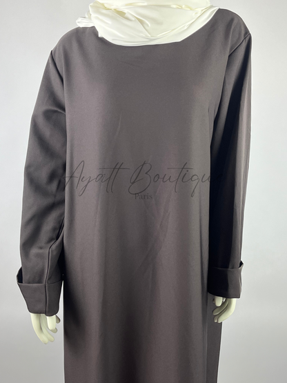 ABAYA MERIEM MARRON Ayattboutique