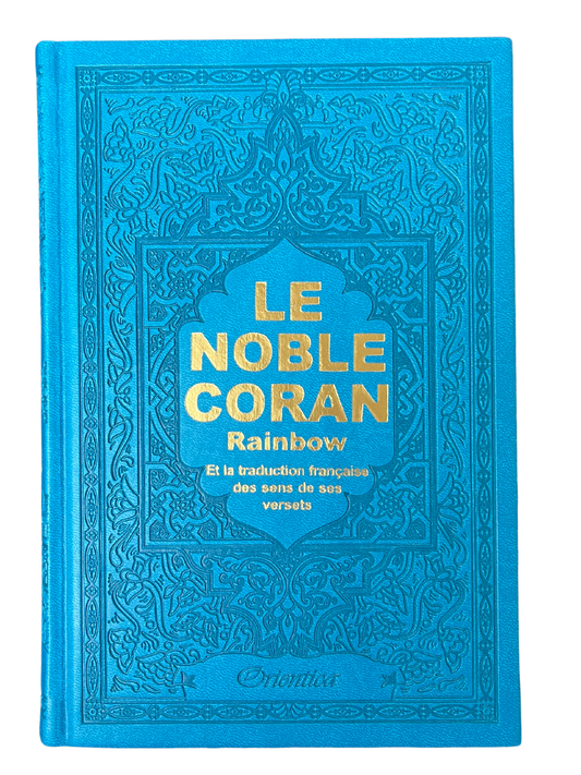 Le Noble Coran Bleu Ciel - Édition Rainbow avec Traduction Française - Ayattboutique