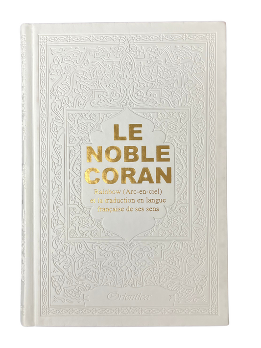 Le Noble Coran Rainbow blanc - Édition Arc-en-ciel avec Traduction Française - Ayattboutique