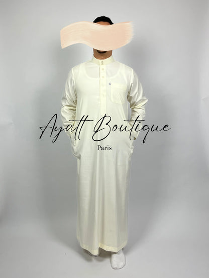 QAMIS MALEEK CRÈME Ayattboutique