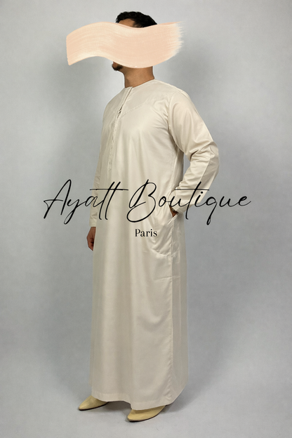QAMIS KARIM BEIGE (AVEC PANTALON)