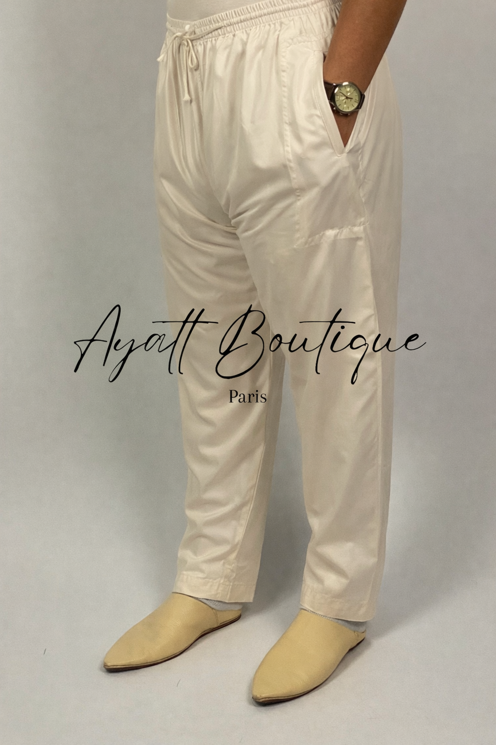 QAMIS KARIM BEIGE (AVEC PANTALON)