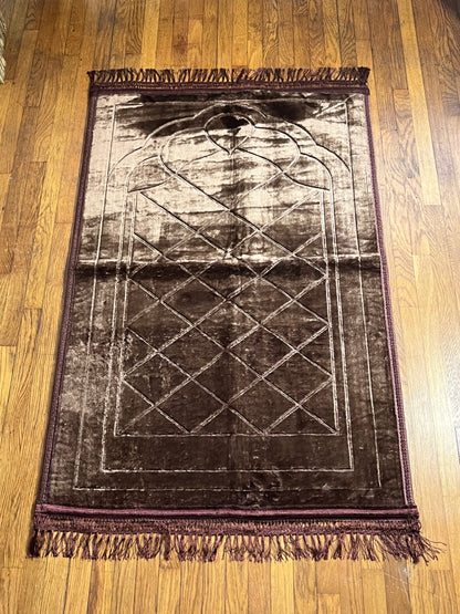 Tapis de prière marron Ayattboutique