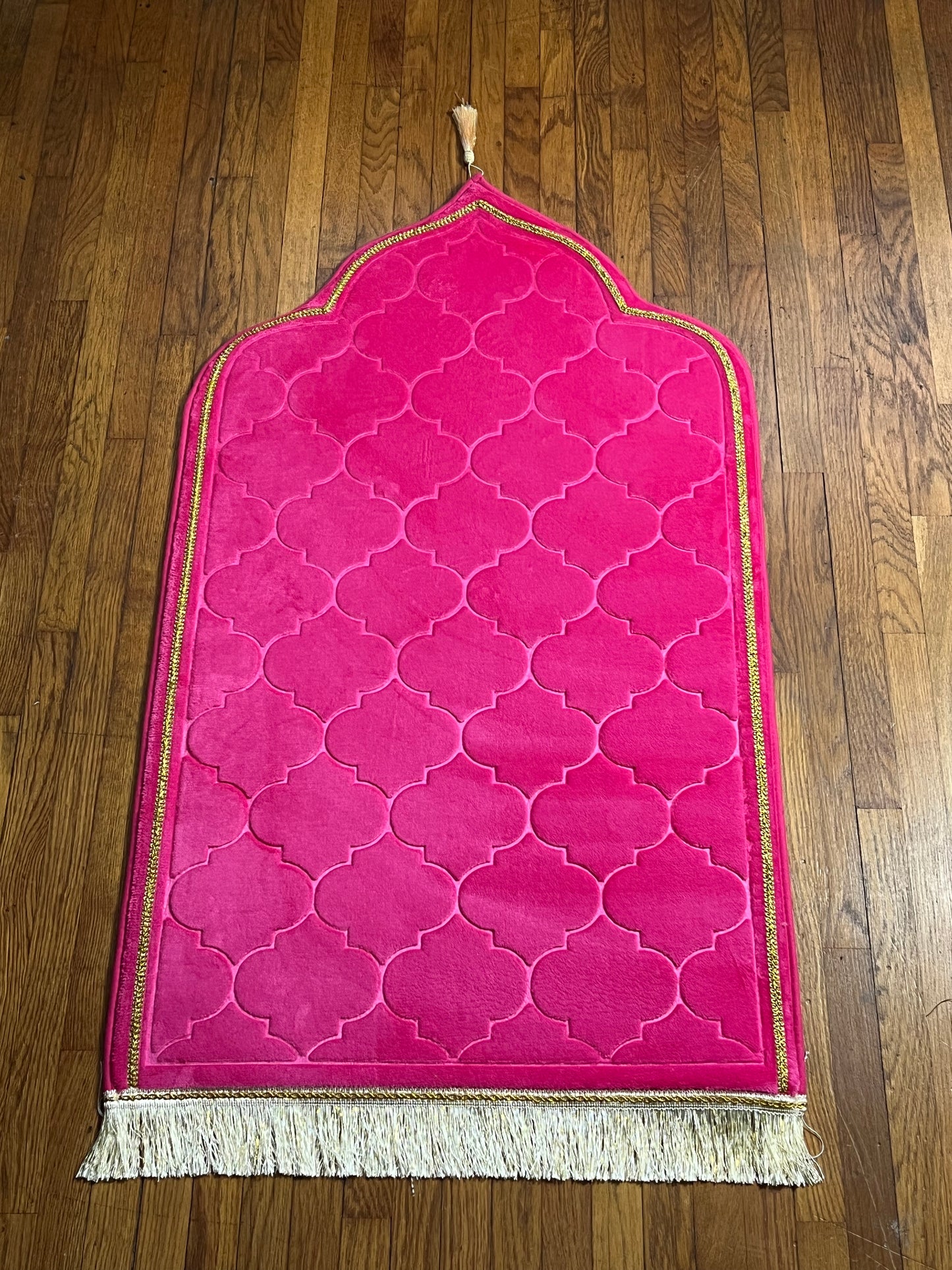 Tapis de prière épais en flanelle molletonné rose Ayattboutique