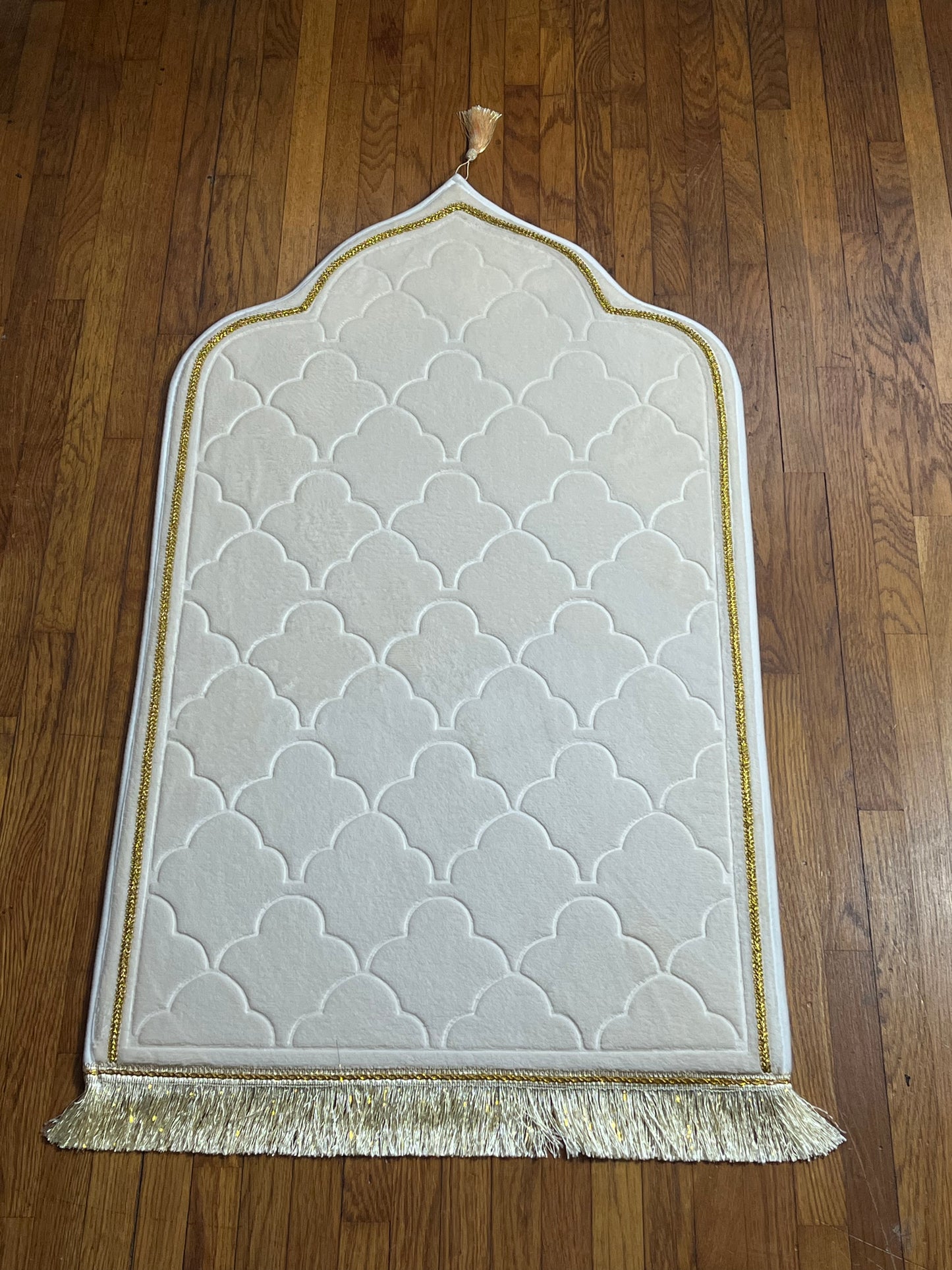 Tapis de prière épais en flanelle molletonné blanc Ayattboutique