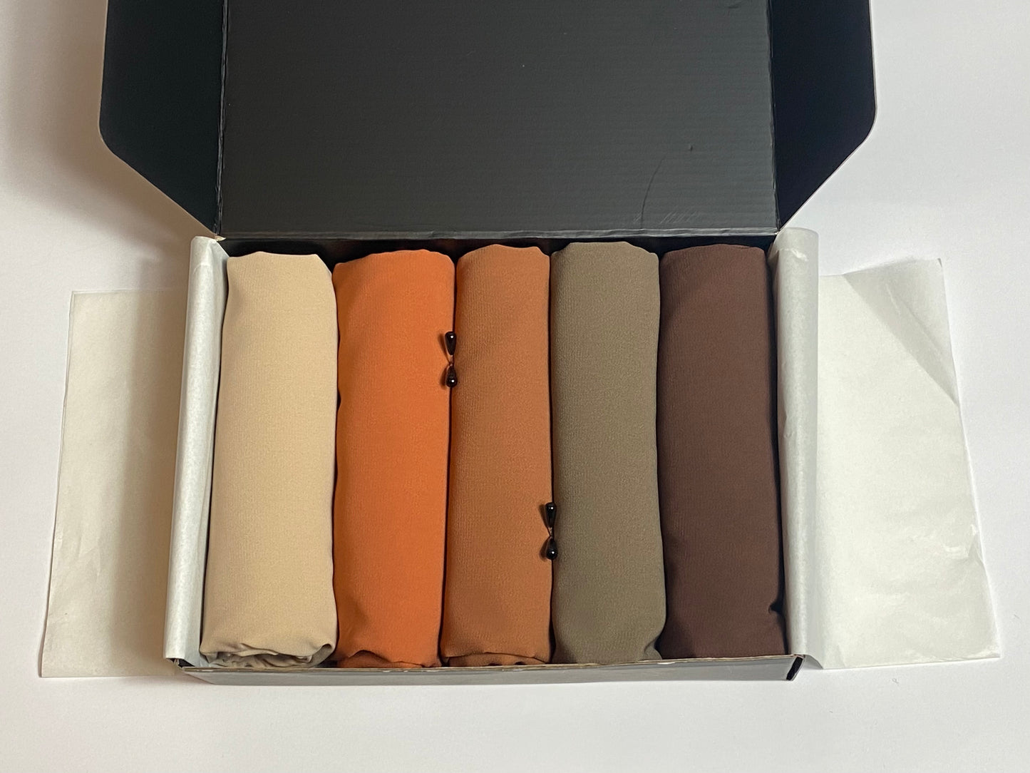 Box voile soie de Medine - "Palette Terre d'Épices" Ayattboutique