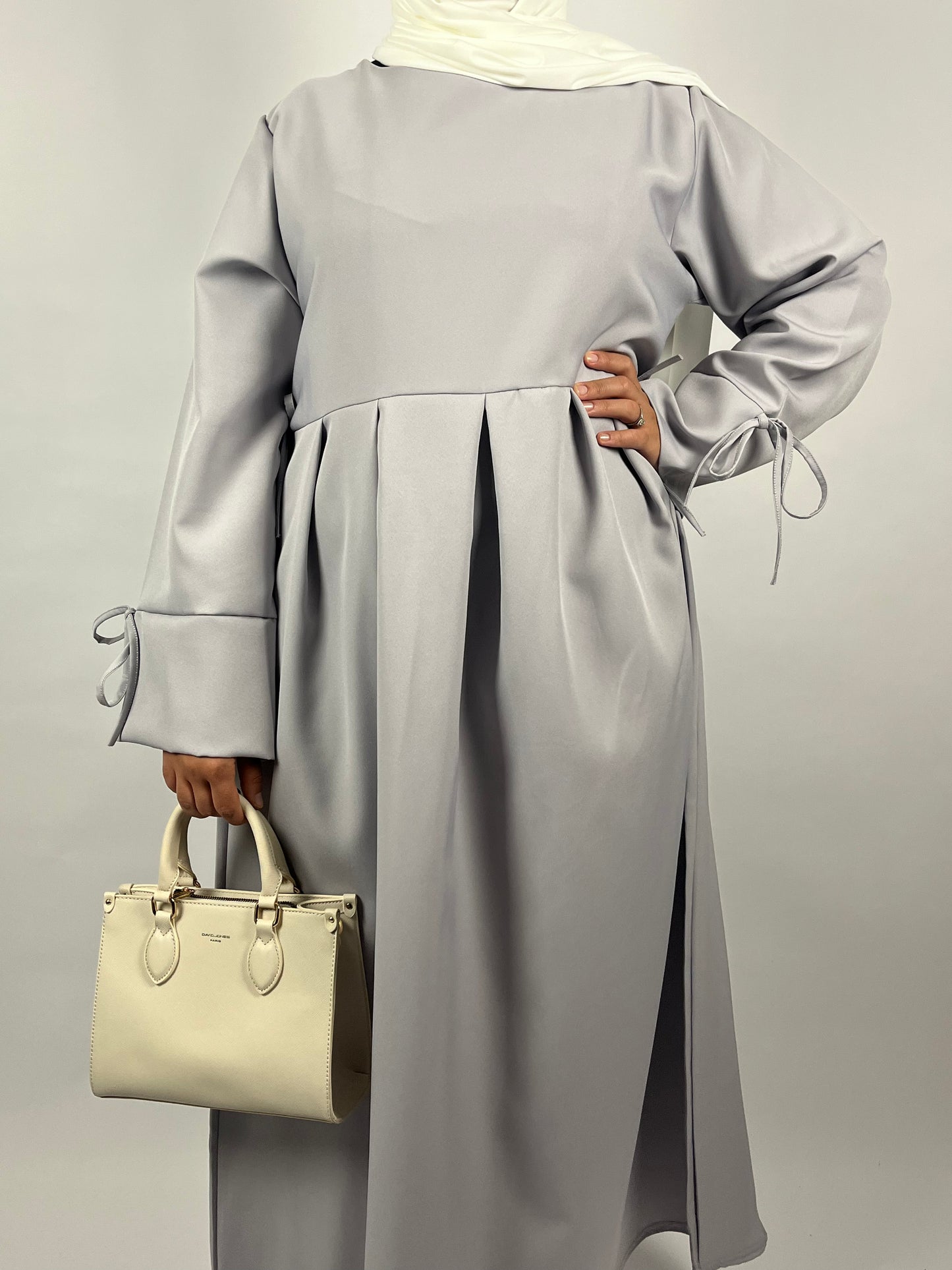 ABAYA GRISE 1 PIECE FATIMA