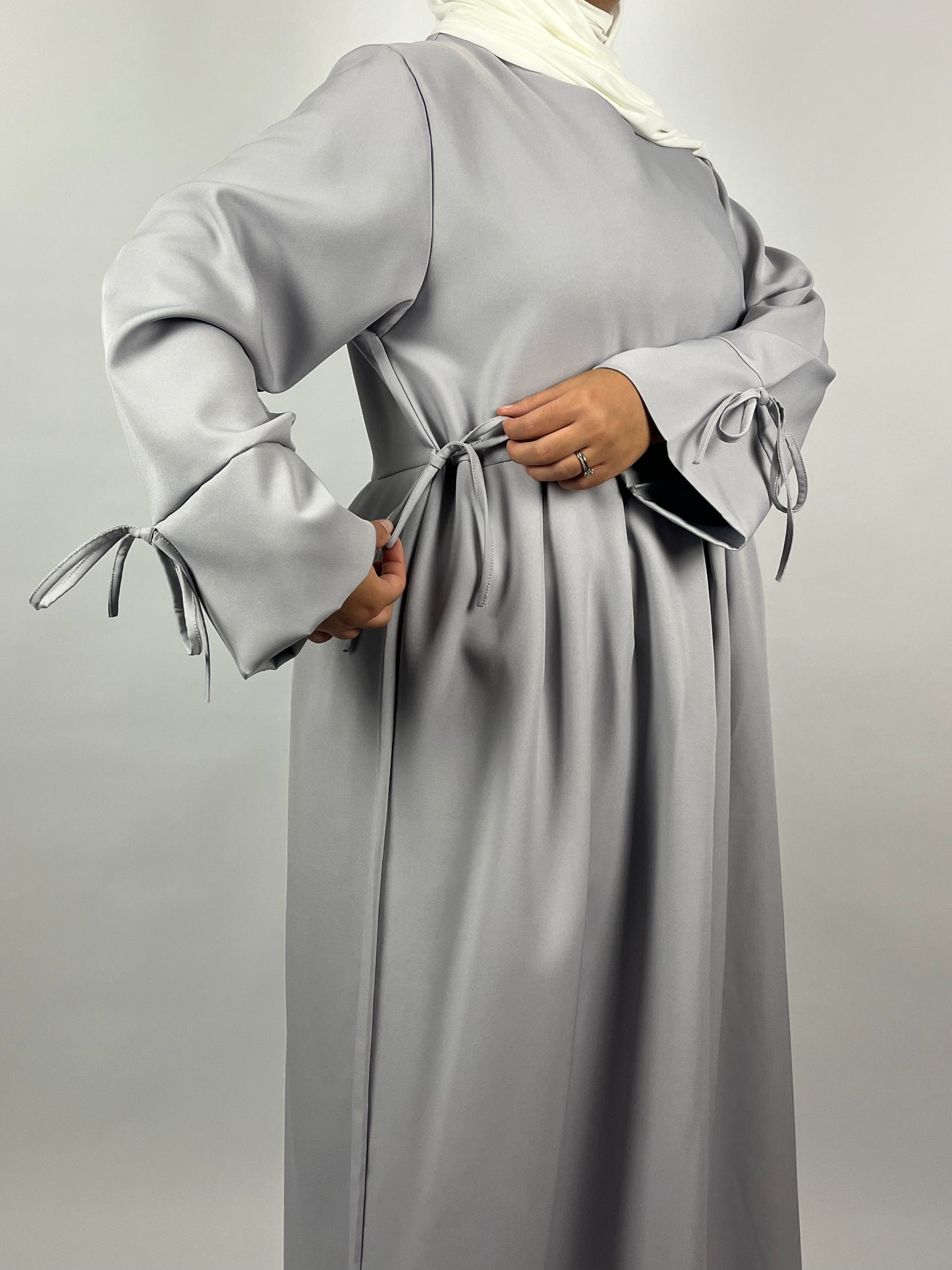 ABAYA GRISE 1 PIECE FATIMA