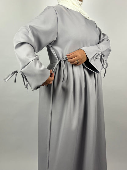ABAYA GRISE 1 PIECE FATIMA