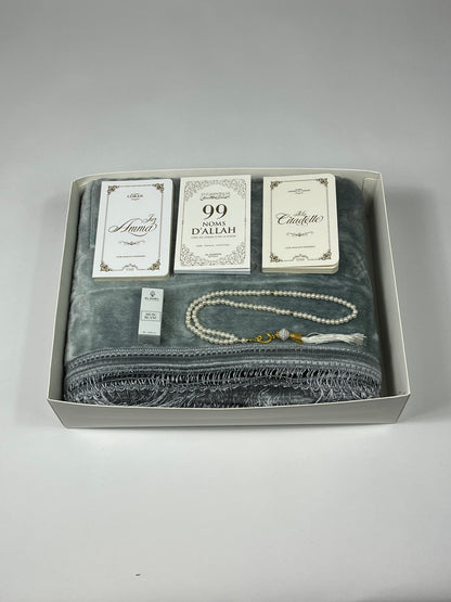 COFFRET KHADIJA GRIS-BLANC Ayattboutique