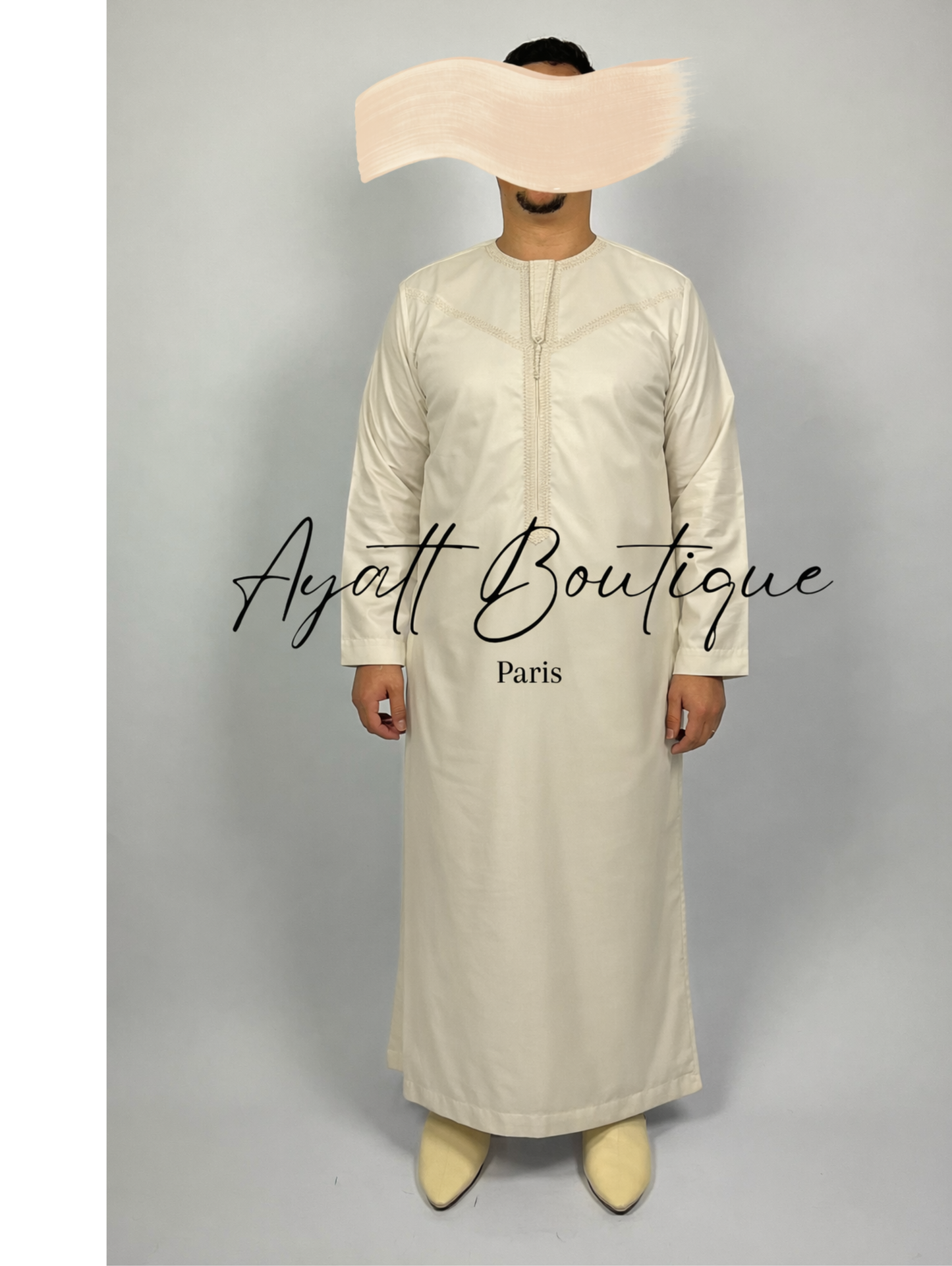 QAMIS KARIM BEIGE (AVEC PANTALON)