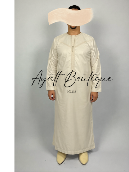 QAMIS KARIM BEIGE (AVEC PANTALON)
