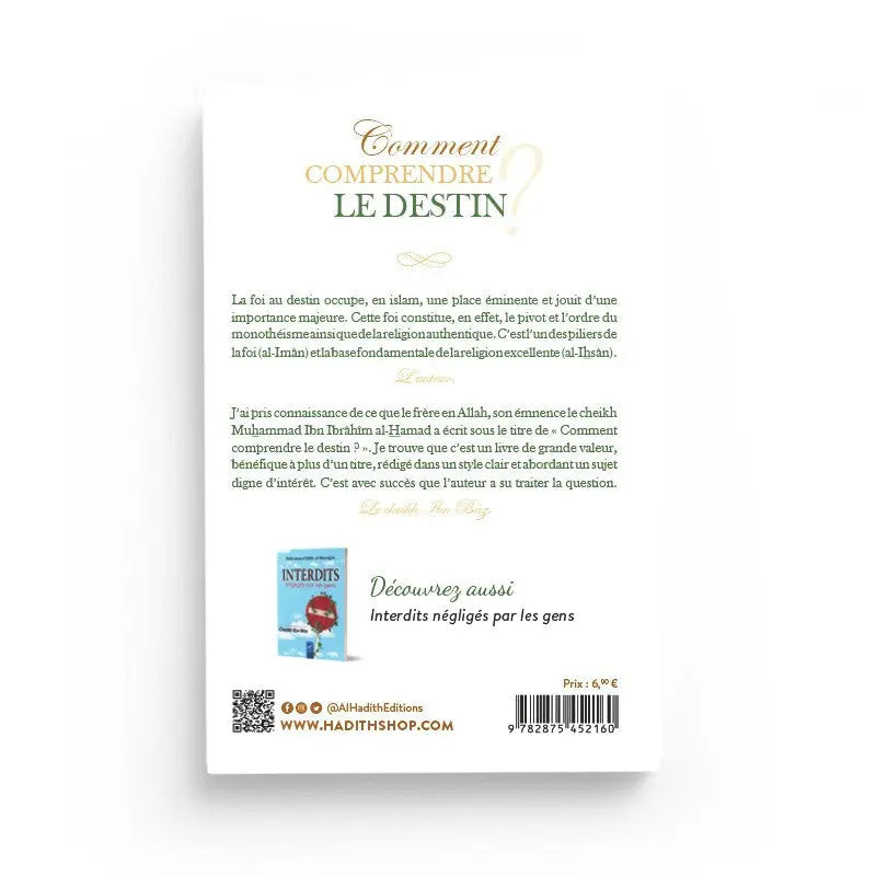 Comment Comprendre Le Destin ? De Muhammad Al-Hamad - Al-Hadith édition Ayattboutique