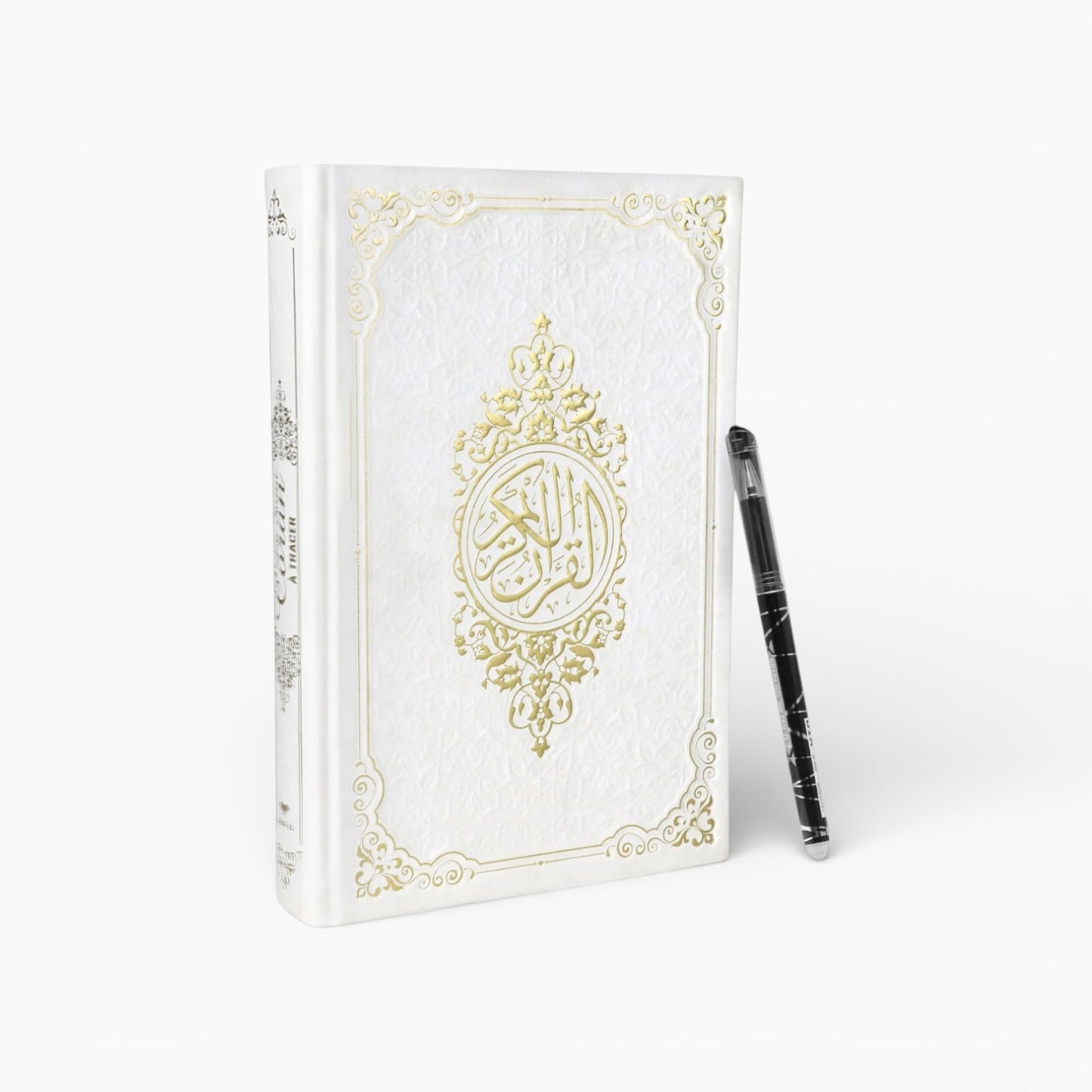 Le Saint Coran à tracer Blanc + Stylo gommable