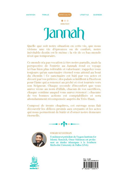 Jannah : 30 aperçus des délices du Paradis - Omar Suleiman - MuslimCity Ayattboutique