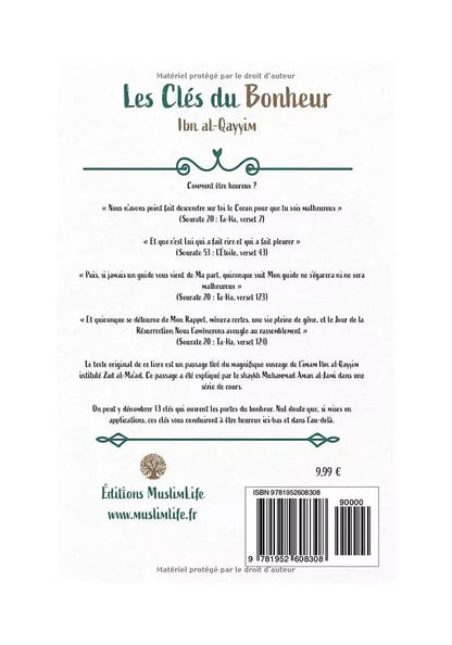 Les clés du bonheur - Ibn Al-Qayyim - MuslimLife Ayattboutique