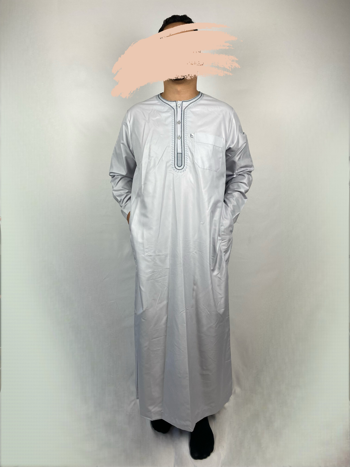 QAMIS JAMIL GRIS CLAIR Ayattboutique