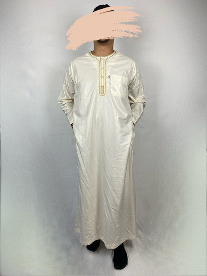 QAMIS JAMIL BLANC CASSÉ Ayattboutique