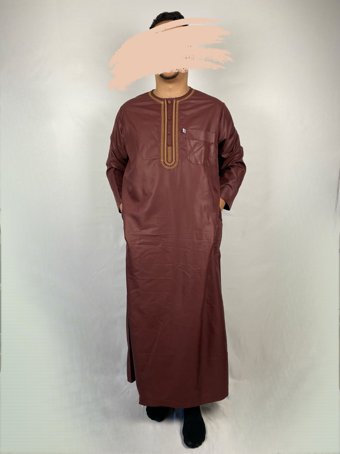 QAMIS JAMIL BORDEAUX Ayattboutique