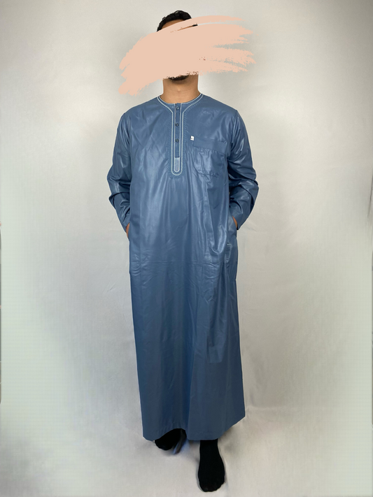 QAMIS JAMIL BLEU Ayattboutique